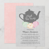 Teapot High Tea Uitnodiging (Voorkant / Achterkant)
