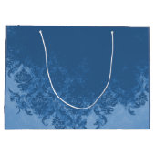 Teapot Hydrangea Blue Damask Gift Bag Groot Cadeauzakje (Achterkant)