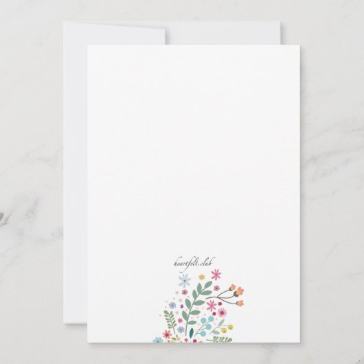 Teapot Invitation Kaart (Achterkant)