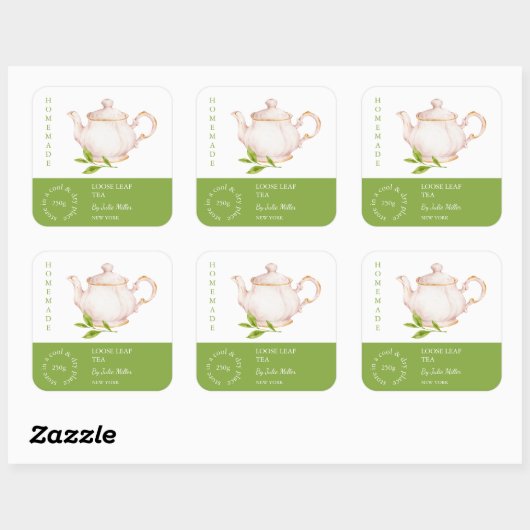 Teapot Loose Leaf Tea Label (Vel)