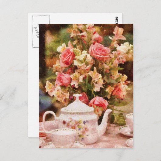 Teapot - Meer thee Milady Briefkaart (Voorkant / Achterkant)