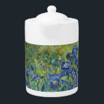 Teapot met Van Gogh's Irises Theepot<br><div class="desc">Afdruk van de Irises van Van Gogh</div>