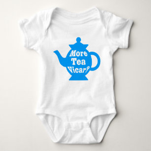 Teapot, nog meer thee Vicar? - Mid Blue en White Romper