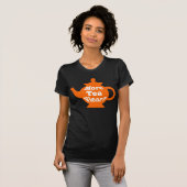 Teapot, nog meer thee Vicar? - Oranje en wit T-shirt (Voorkant volledig)