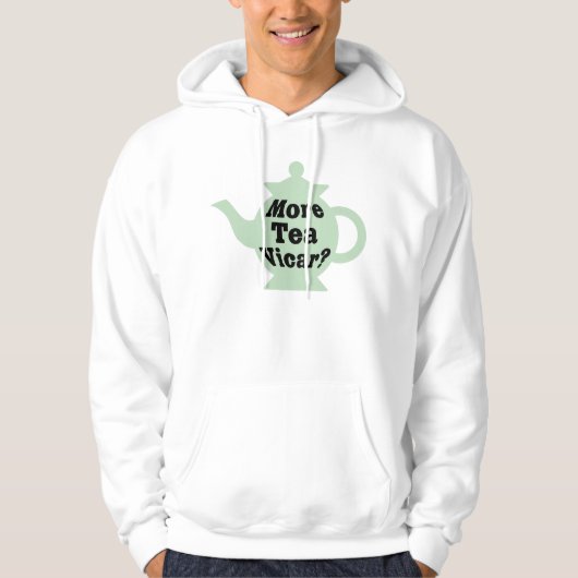 Teapot, nog meer thee Vicar? - Zwart op lichtgroen Hoodie (Voorkant)