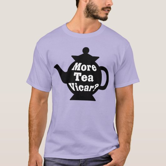 Teapot, nog meer thee Vicar? - Zwart-wit T-shirt (Voorkant)
