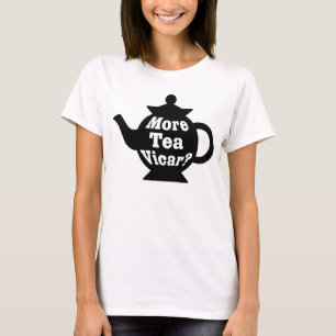 Teapot, nog meer thee Vicar? - Zwart-wit T-shirt