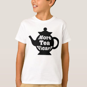 Teapot, nog meer thee Vicar? - Zwart-wit T-shirt