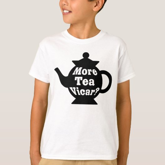 Teapot, nog meer thee Vicar? - Zwart-wit T-shirt (Voorkant)