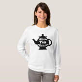 Teapot, nog meer thee Vicar? - Zwart-wit T-shirt (Voorkant volledig)