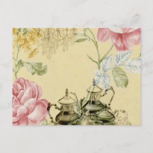 Teapot Paris Tea Party Briefkaart