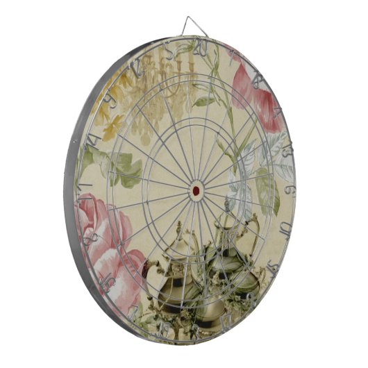 Teapot Paris Tea Party Dartbord (Voorkant Links)
