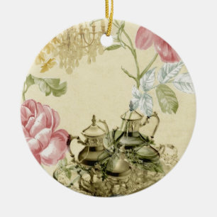 Teapot Paris Tea Party Keramisch Ornament