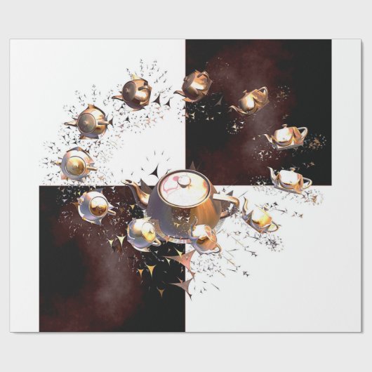 Teapot Party Cadeaupapier (Vlak)