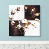 Teapot Party Canvas Afdruk (Insitu (Houten vloer))