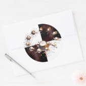 Teapot Party Ronde Sticker (Envelop)