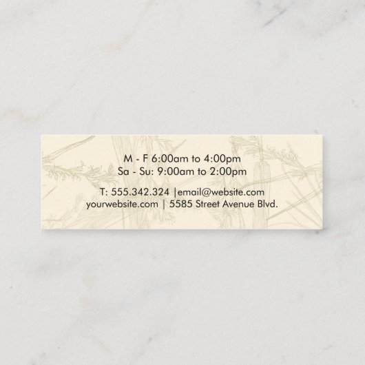 Teapot Pour | KruidenPlanten Mini Visitekaartje (Achterkant)