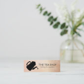 Teapot Pour | Metaalstructuur Mini Visitekaartje (Staand voorkant)