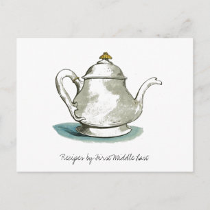 Teapot Recipe Card Briefkaart