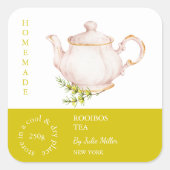 Teapot Rooibos Tea Label (Voorkant)