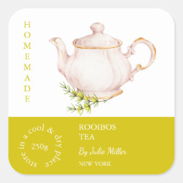 Teapot Rooibos Tea Label