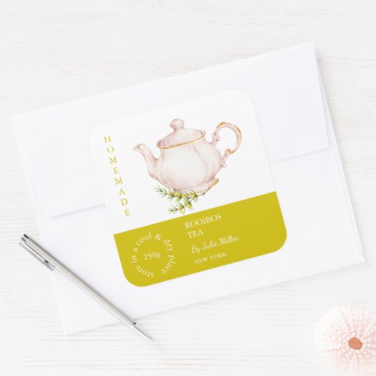 Teapot Rooibos Tea Label (Envelop)