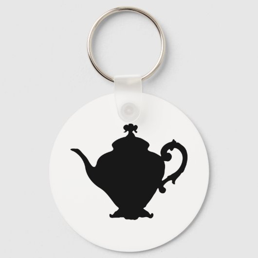 Teapot Silhouette Sleutelhanger (Voorkant)