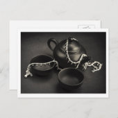 Teapot & Silver Jewelry, Tea house/art decor Briefkaart (Voorkant / Achterkant)