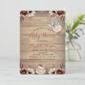 Teapot Tea cup Flowers Baby shower Kaart (Staand voorkant)