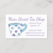 Teapot Tea Party Pot Teacup Cup Tea Time Visitekaartje (Achterkant)