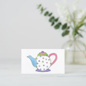 Teapot Tea Party Pot Teacup Cup Tea Time Visitekaartje (Staand voorkant)