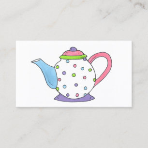 Teapot Tea Party Pot Teacup Cup Tea Time Visitekaartje