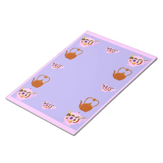 Teapot, Teacup en Teakettle Notitieblok (Schuin)