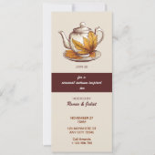Teapot Thanksgiving Tea Party Invitation Kaart (Voorkant)