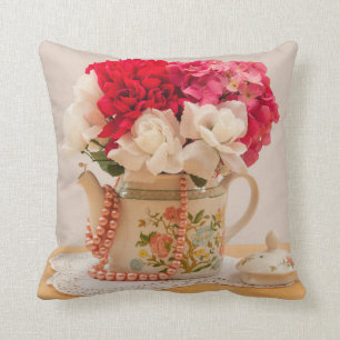  Teapot Vase of Flowers Kussen