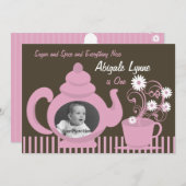 Teapot verjaardagsfoto kaart (Voorkant / Achterkant)