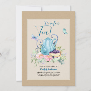 Teapot Vrijgezellenfeest Teatime vanmiddag Tea Inv Kaart