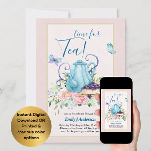 Teapot Vrijgezellenfeest Teatime vanmiddag Tea Inv Kaart