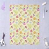 Teapots and Cups Garden Yellow Tissuepapier (Craft)