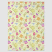 Teapots and Cups Garden Yellow Tissuepapier (Voorkant)