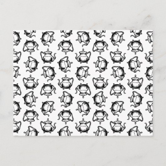  Teapots Antiek Tea Pots CUSTOM BG COLOR Briefkaart (Voorkant)