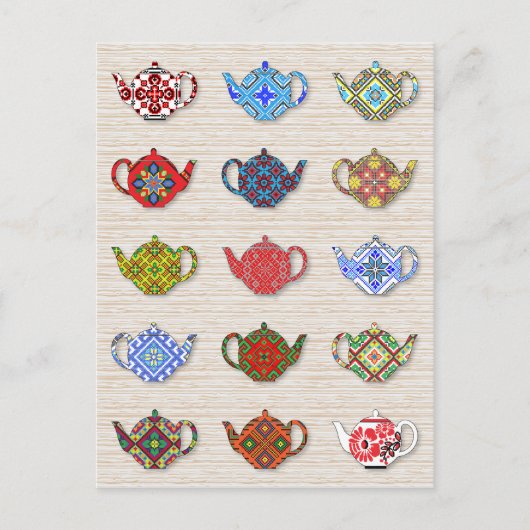 Teapots Briefkaart (Voorkant)