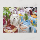 Teapots te koop in Leipzig, Duitsland Briefkaart (Voorkant)