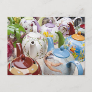 Teapots te koop in Leipzig, Duitsland Briefkaart