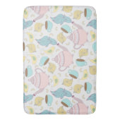 Teapots Teacups en Birds Whimsical Pastel Pattern Badmat (Voorkant Verticaal)