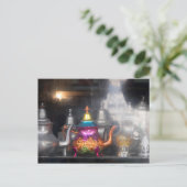 Teapots voor verkoop op de markt briefkaart (Staand voorkant)