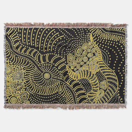 Tear Across Dotted Line - Aboriginal Grafisch Deken (Voorkant)