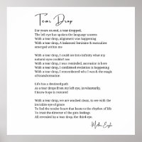 Tear Drop Awakening Third Eye gedicht poster kunst