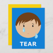 TEAR Flashcard voor Initiaal T 1 Lettergreep Woord (Voorkant / Achterkant)