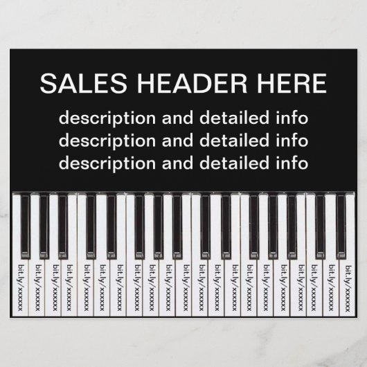 Tear-Off Advertising Flyer Personalized Keyboard (Voorkant)